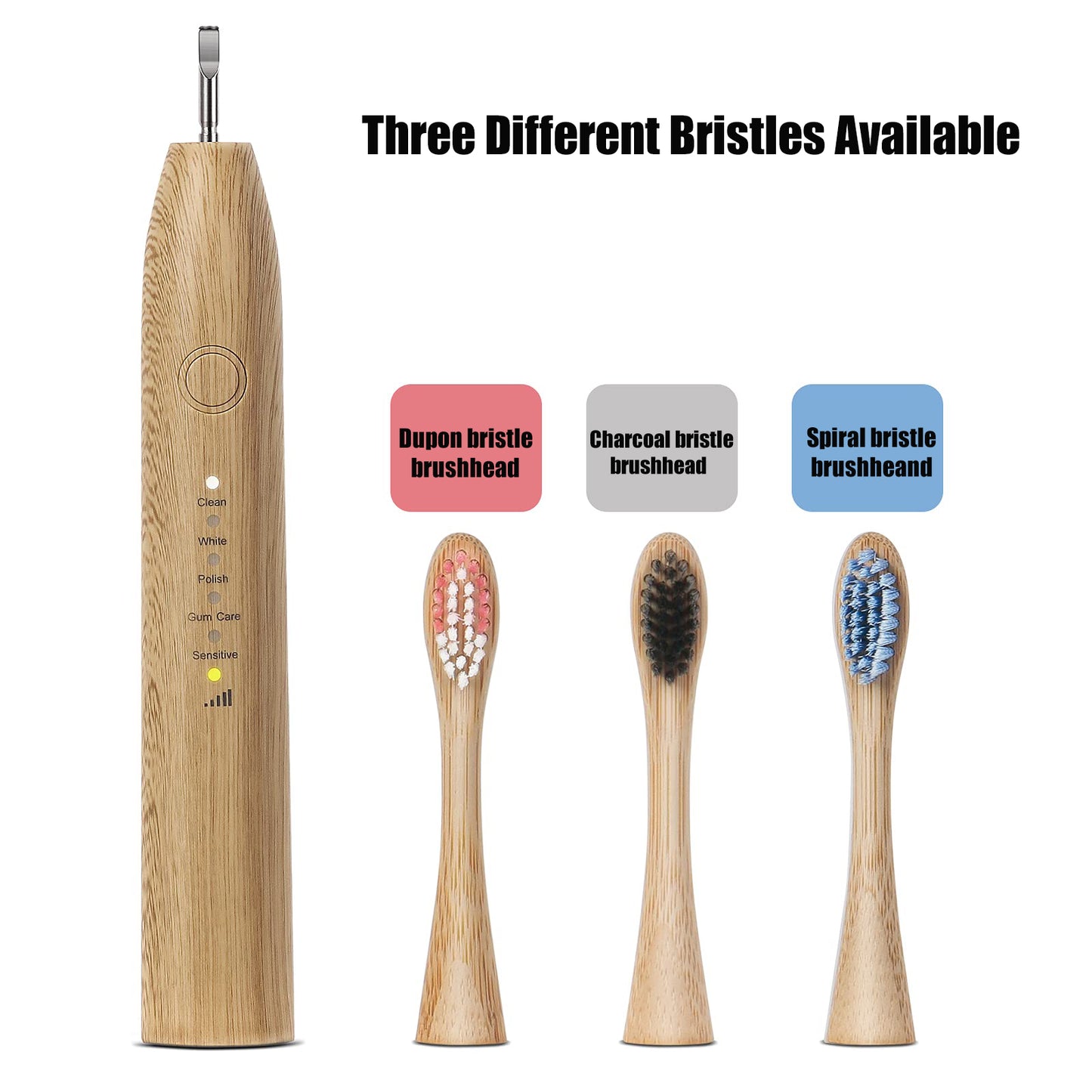 Eco-Friendly Bamboo Electric Toothbrush - Sustainable, Smart, & Dentist Approved!