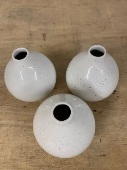 IKEA LIVSVERK Vase Incense Holder Off White Speckled 4 ½" 304.422.47 Set Of 3