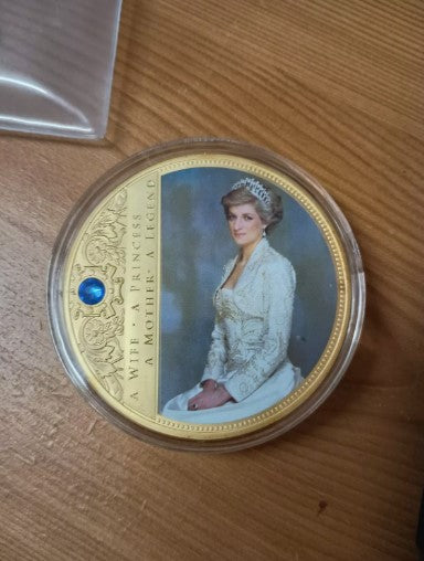 Portraits Of A Princess Diana Large 70mm Gold Plated Coin