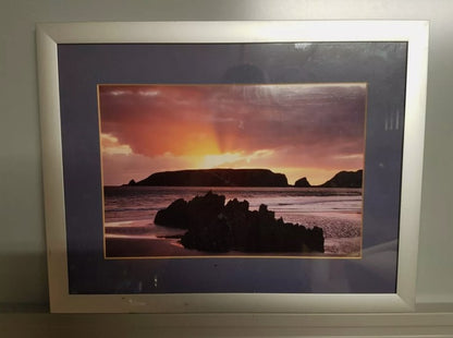 Sunset Beach Scene Picture Frame