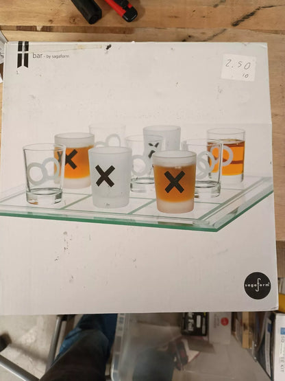 Tic Tac Toe Drinking Game Noughts And Crosses Shot Glasses