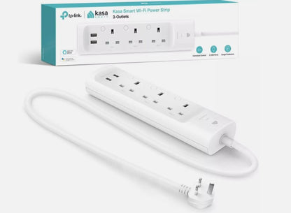 Tp-Link Kasa Wifi Power Strip 3 Outlets with 2 USB Ports, Equipped with ETL Cert