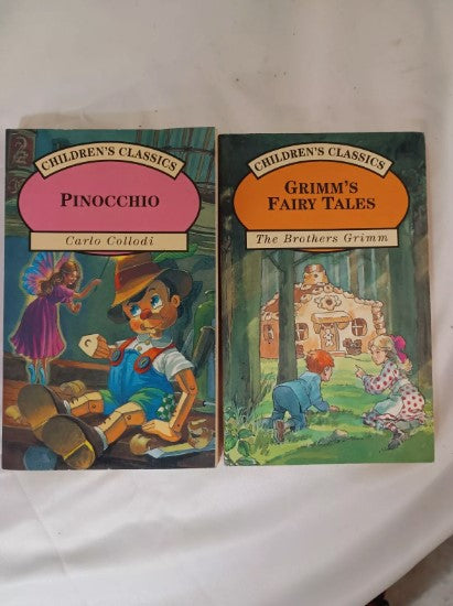 Children's Classics Books Pinocchio And Grimm's Fairy Tales