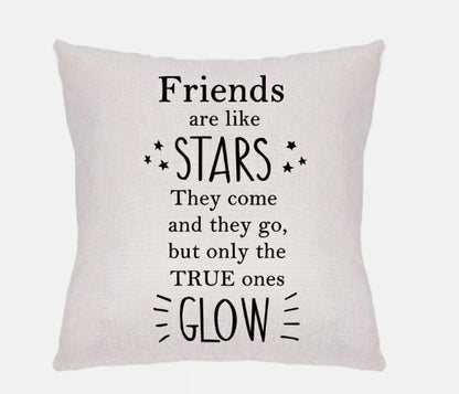 Friendship Throw Pillow Cover - Friends Are Like Stars