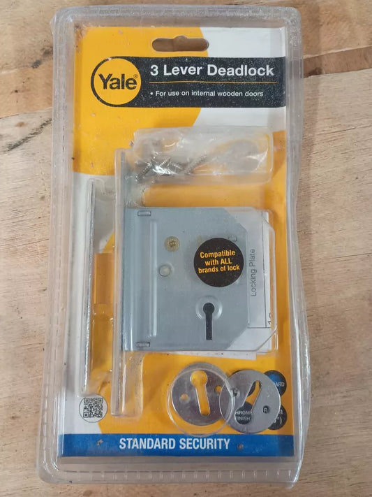 Yale 3 Lever Deadlock For Wooden Doors