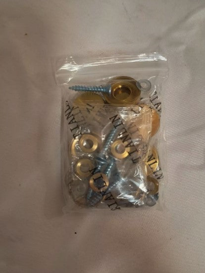 10 x Gold Tone Mirror Screws Caps And Washers 19mm