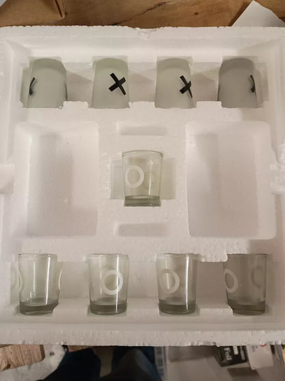 Tic Tac Toe Drinking Game Noughts And Crosses Shot Glasses