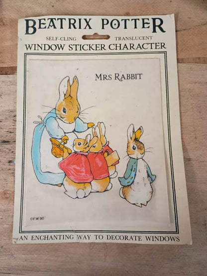 Beatrix Potter Self Cling Window Sticker Character