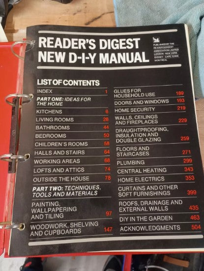 Vintage Reader's Digest New DIY Manual, Over 500 pages.