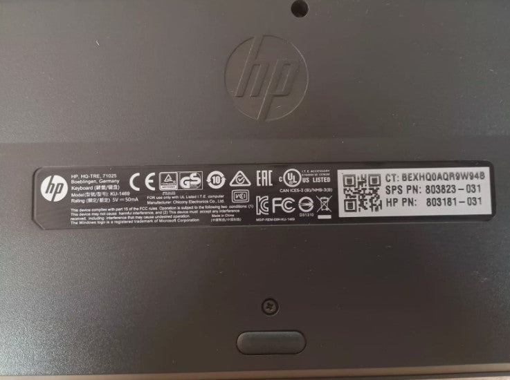 HP Slim Keyboard (803181-031 / KU-1469)