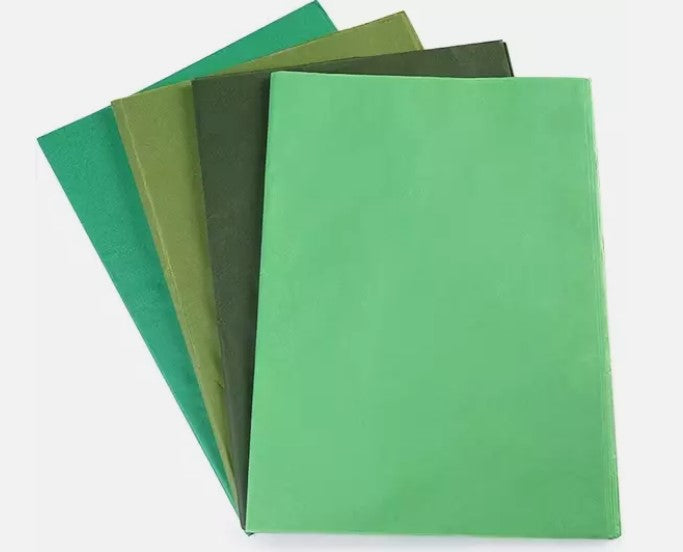 160Pcs Green Gift Wrapping And Packing Paper Sheets 50 x 35cm