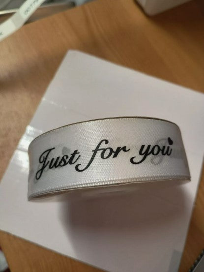 25mm Wide Satin Ribbon Just for You Personalized Sewing Labels