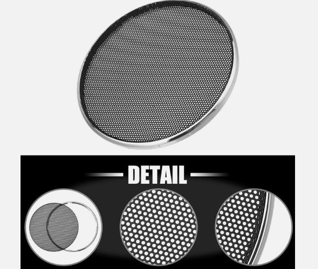 5 Inch Car Audio Speaker Grill Cover Mesh Woofer Guard Silver Tone