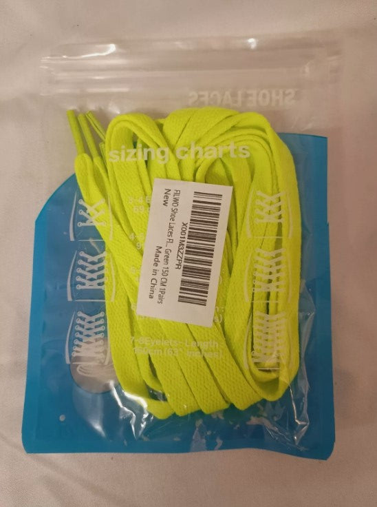 Coloured Flat Shoelaces 150cm Long Laces For Trainers Boots