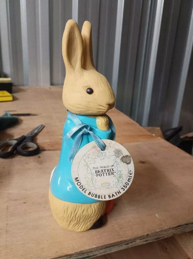 Beatrix Potter 1991 Peter Rabbit Bubble Bath With Grosvenor Tag And Some Liquid