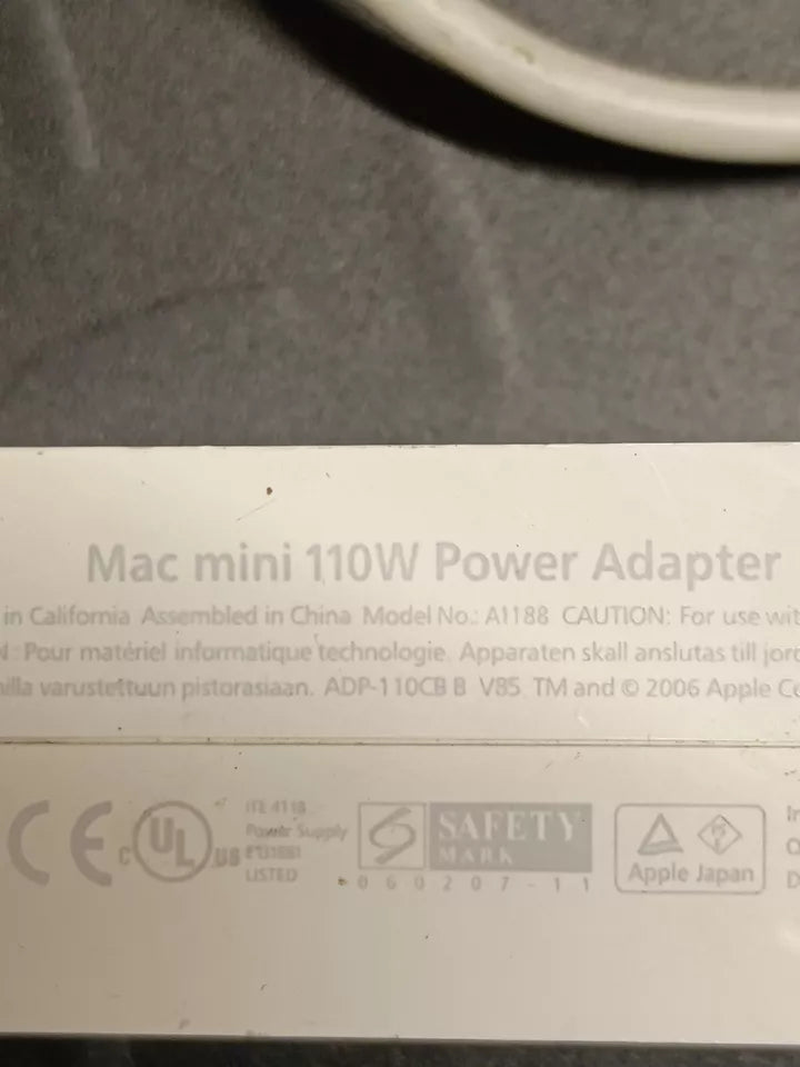 Apple MAC Mini 110W AC Adaptor Mains Power Supply Official