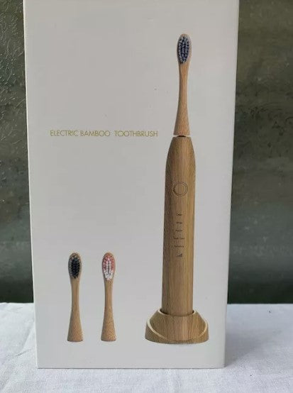 Bamboo Electric Toothbrush - Biodegradable, Long-Lasting, and Dentist-Approved C