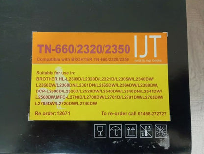 IJT Toner Cartridge New Black Brother tn-660/2320/2350