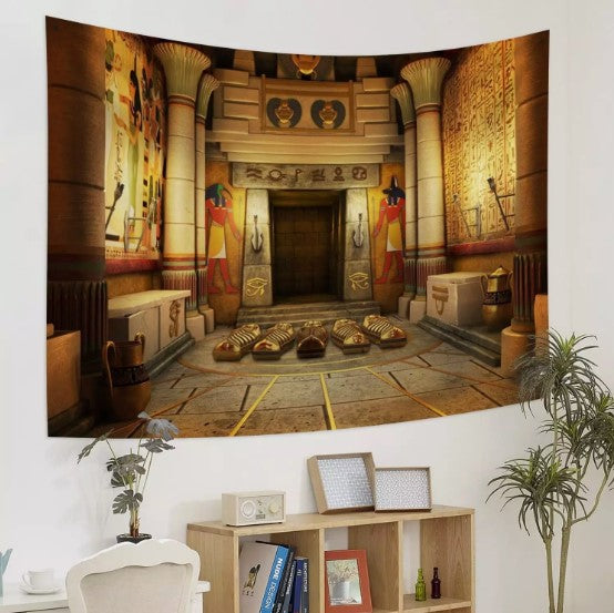 "Haoyiyi 100x70cm Ancient Egyptian Tapestry Sphinx Anime Ethnic Patterns Indoor "