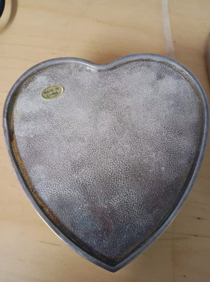 Metal Heart Shaped Trinket Box Personalised To Ivy