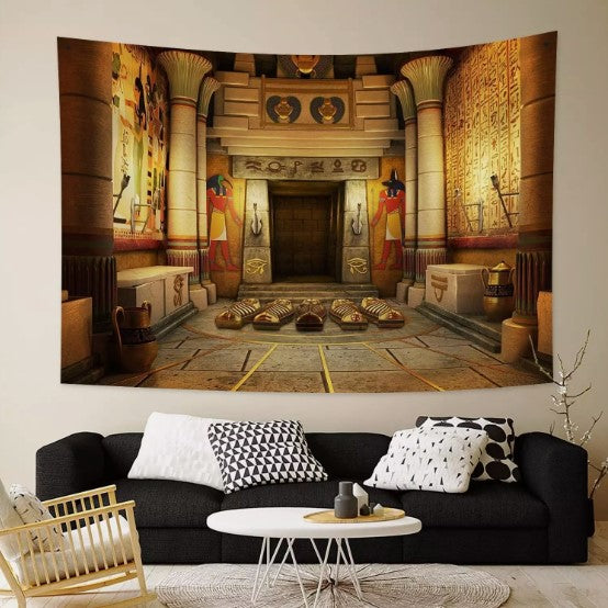 "Haoyiyi 100x70cm Ancient Egyptian Tapestry Sphinx Anime Ethnic Patterns Indoor "