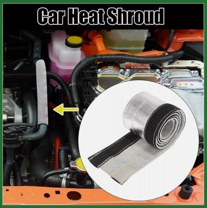 X AUTOHAUX Car Heat Shroud 3 8 ID 3.2ft Aluminized Sleeving Shield