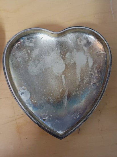 Metal Heart Shaped Trinket Box Personalised To Ivy