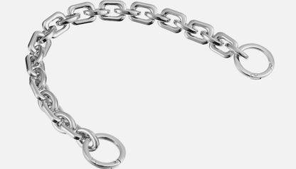 Mini Purse Chain Length 15.7inch, Nickel Plated Metal Flat Chain