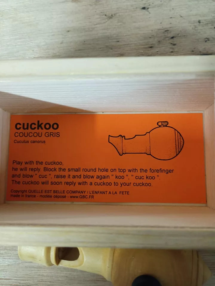 Solid Wooden Cuckoo Whistle