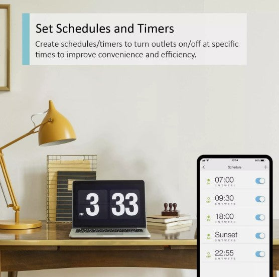 Tp-Link Kasa Wifi Power Strip 3 Outlets with 2 USB Ports, Equipped with ETL Cert