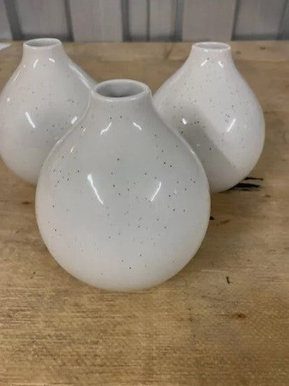 IKEA LIVSVERK Vase Incense Holder Off White Speckled 4 ½" 304.422.47 Set Of 3