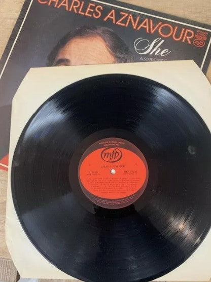 Charles Aznavour Vinyl - She Also Featuring Ave Maria, Let's Turn Out The Lights