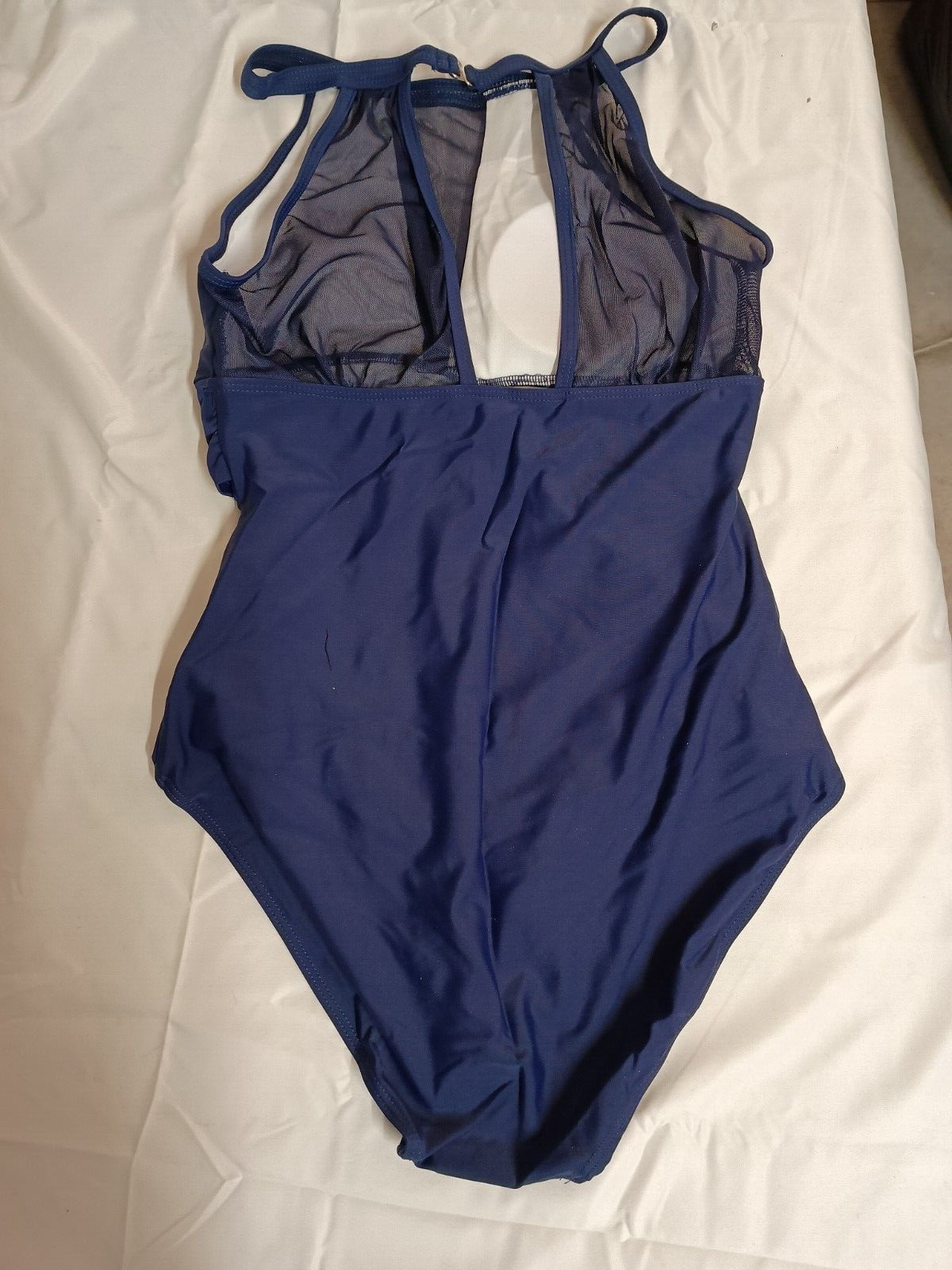 NAVY RUFFLE LADIES SWIMSUIT SWIM WEAR