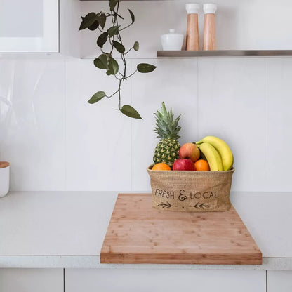 Jute Storage Baskets - Small and Large Rectangular Woven Baskets